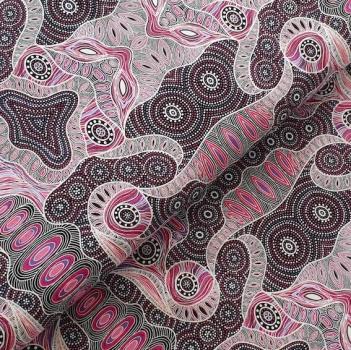 PINK REGENERATION Aborigines Stoff aus Australien